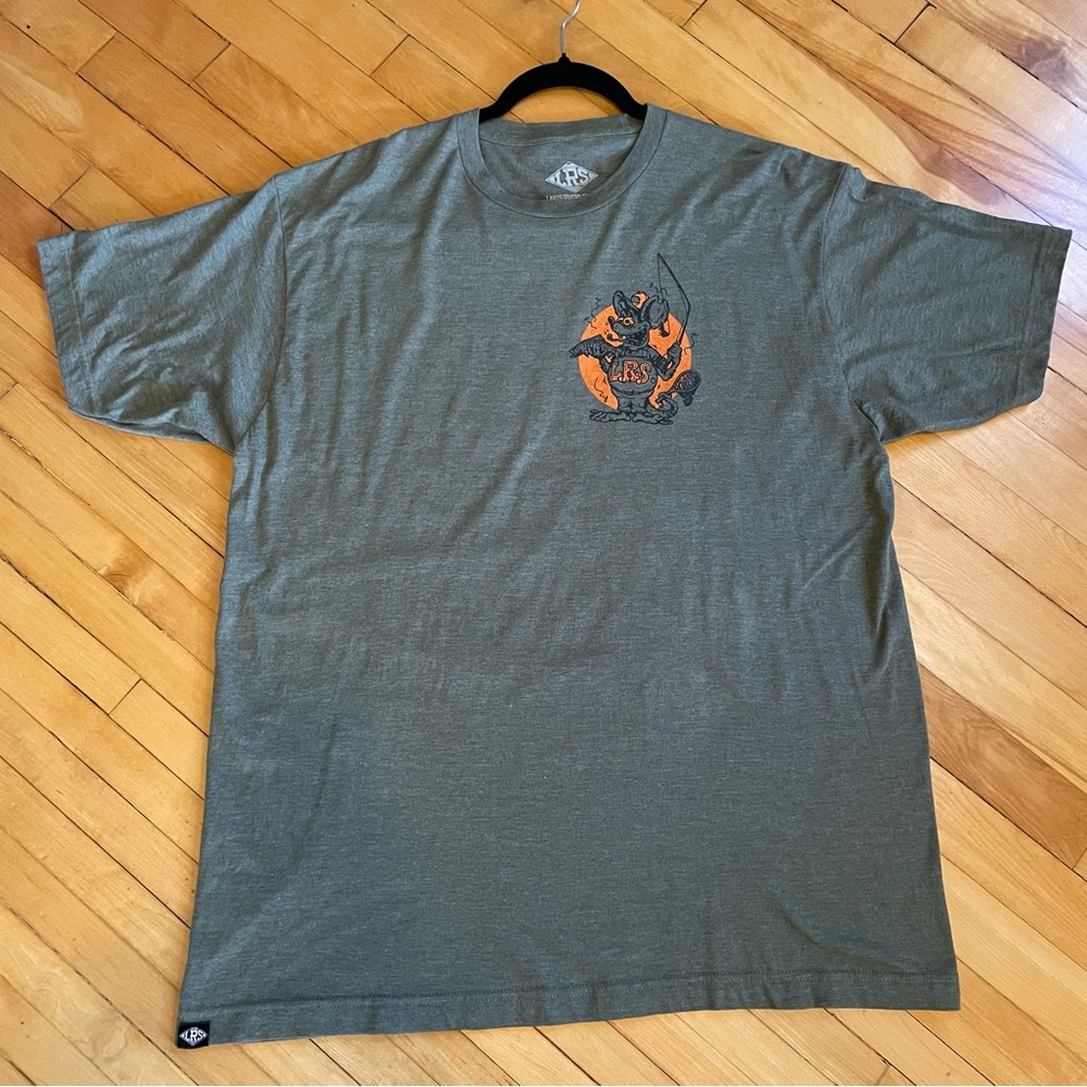 LRS LAKES RIVERS STREAMS River Rats Tee T-Shirt Fishing Hand Drawn Design